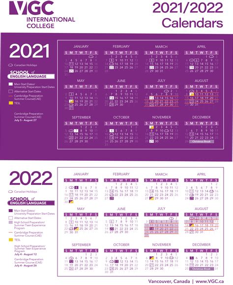 Uw Calendar 2022